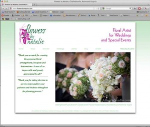 web design Flowers by Natalie